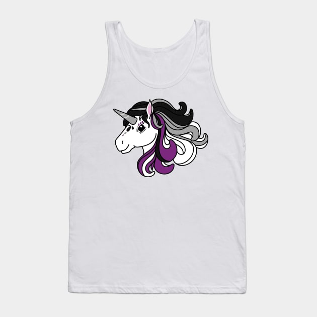 Rainbow Unicorn, Asexual Pride Tank Top by FairyNerdy